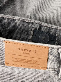 NAME IT Rhinesten Denim Shorts Rose Light Grey Denim